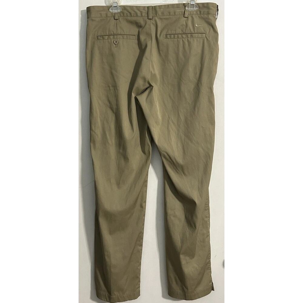 Nike Golf Pants Men’s Size 34x32 Dri-FIT Standard Fit Mid Rise Stretch Khaki - Picture 2 of 5